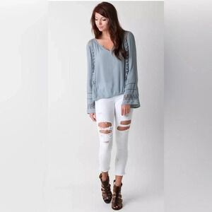 Patrons of Peace Crinkle Top‎ NWT